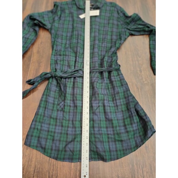 Banana Republic Women's Knee Length Long Sleeve Dresses Sz 14 Flannel Green - Picture 7 of 13